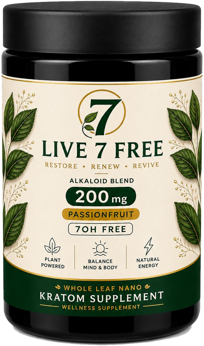 Live 7 Free Nano whole leaf kratom tablets