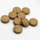 Close up of Live 7 Free whole leaf kratom tablets
