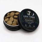 Open Live 7 Free Nightfall 40 count tin showing red vein tablets