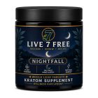 Live 7 Free Nightfall red vein whole leaf tablets jar, front label