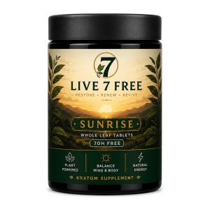 Live 7 Free Sunrise white vein whole leaf tablets, 240 count jar